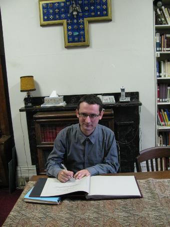 Wpis do Księgi Pamiątkowej Biblioteki Polskiej przy Uniwersytecie McGill w Montrealu - wrzesień 2009